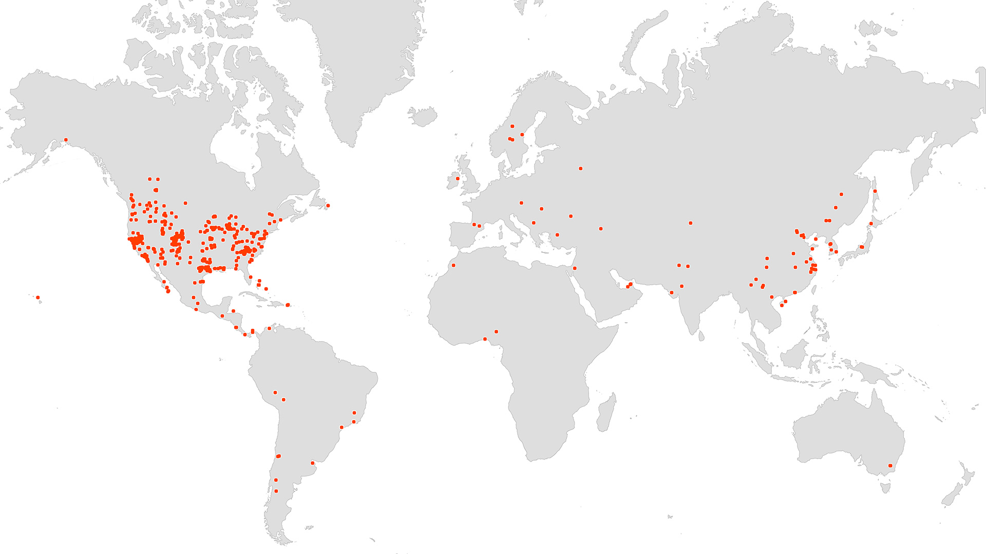 Map of Design Workshop projects around the world